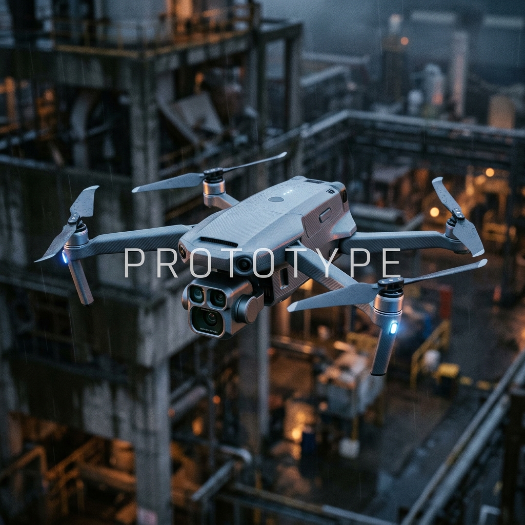 Featured drone model in simulation